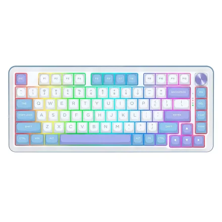 Teclado Gamer Redragon Cyrus Pro K681WBP RGB Sem Fio - Branco