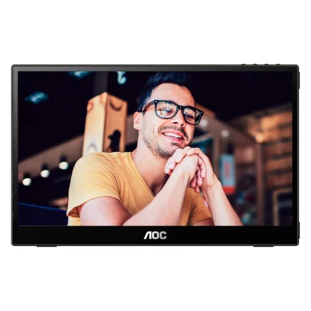 Monitor Portátil AOC 16T3E 15.6" Full HD 60Hz USB-C - Preto