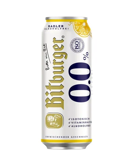Cerveza Bitburger Radler Lima Alkoholfrei 500ml