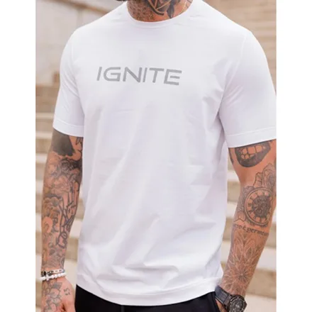 Remera Ignite Regular 61001 Masculino - Blanco/Negro