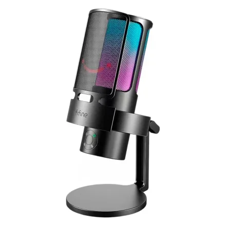 Microfone Condensador Gamer Fifine A8 Plus Rgb
