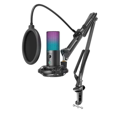 Microfone Condensador Fifine T669 Pro 3 Rgb Streaming Podcast