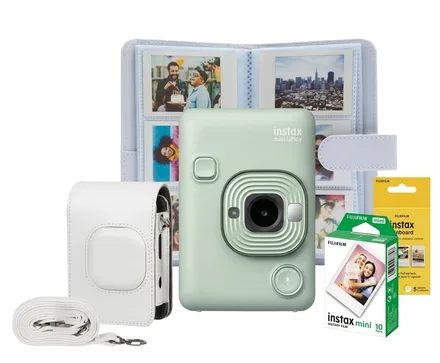 FUJIFILM CAMARA INSTAX MINI LIPLAY BUNDLE GREEN