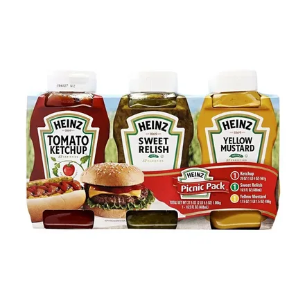 Aderezos Heinz Picnic Pack 3 Ketchup Sweet Mustard
