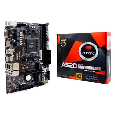Placa Mae Afox MA2 V2 Ddr 4 Socket AM4 Chipset A520 Atx