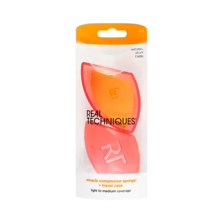 Set Esponja Maquillaje Real Techniques Miracle Complexion Blender Travel Case 2 Piezas