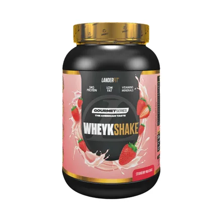 Suplemento Landerfit Wheykshake Strawberry Milkshake 900 Gr