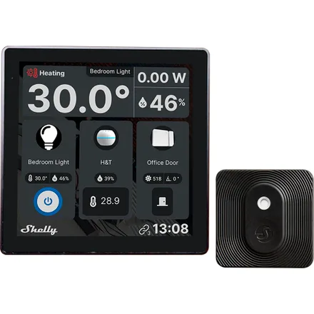 Interruptor Smart Shelly Wall Display+Blu H&T FG3800235264904 - Black