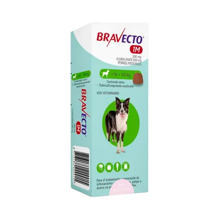 Antiparasitario Bravecto 1 Mes 10 Tableta