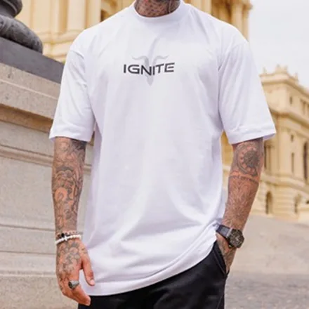 Remera Ignite Oversized 64002 IGN TRX Masculino - Blanco/Negro