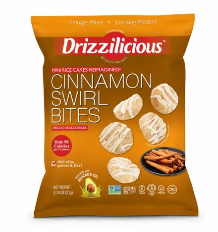 Drizzilicious Mini Rice Cakes Cinnamon Swirl 21g