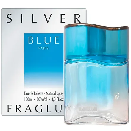 Perfume Fragluxe Silver Blue Eau Toilette Masculino 100ml