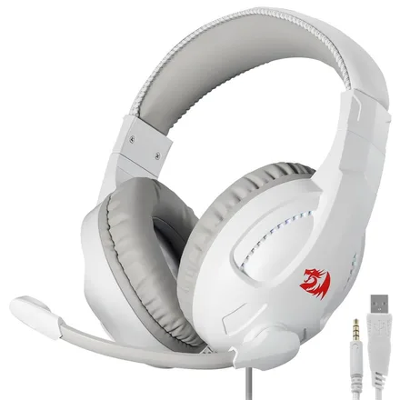 Auriculares Redragon H211W-RGB Cronus 3.5mm/USB - White