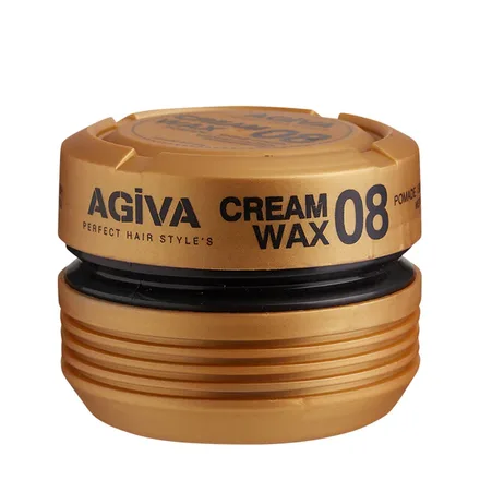 Pomada Cabello Agiva Cream Wax 08 Pomade Shine Finish Mediun 175ml
