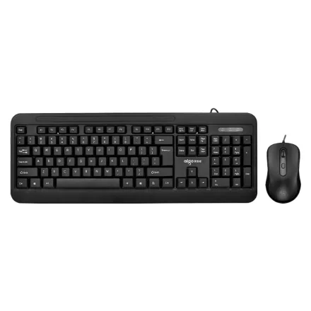 Kit Teclado e Mouse Aigo AK1801 USB Inglês - Preto