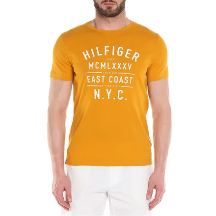 Camiseta Tommy Hilfiger Masculino Mostarda 707L