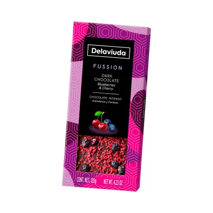 Chocolate La Viuda Fussion Blueberries Cherry 120 Gr