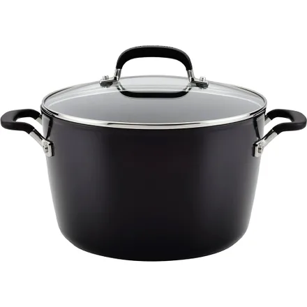 Panela Kitchenaid Antiaderente Tripla Camada Tampa Vidro Onix 8L