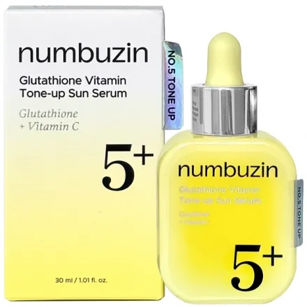 Serum Protetor Solar Numbuzin 5 Glutathione Vitamin Tone Up Sun Spf 50 Plus Pa 30ml