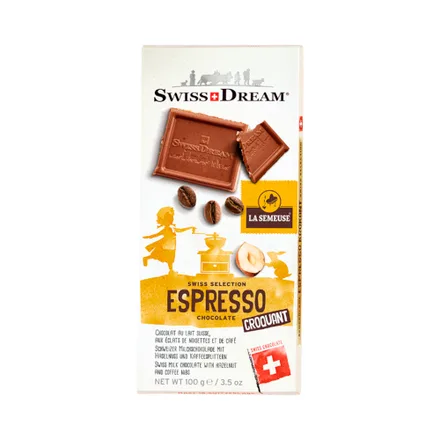 Chocolate Swiss Dream Espresso Croquant 100 Gr