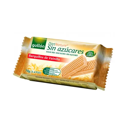 Galletitas Gullon Wafer Vainilla Sin Azucar 70g