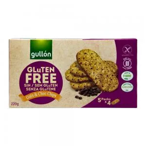 Bolacha Gullon Chips Aveia Chocolate Gluten 220g