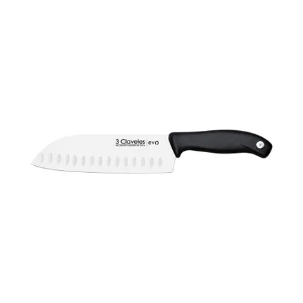 Cuchillo Cocina 3 Claveles 1356 Evo Santoku Alveolado