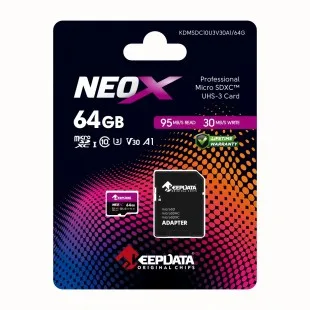 Cartao Microsd Keepdata Neox V30 A1 C10 64GB