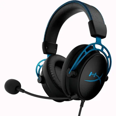 Headset HyperX Cloud Alpha S Mini Jack 3.5 mm Microfone Removível – Preto/Azul HX-HSCAS-BL/WW