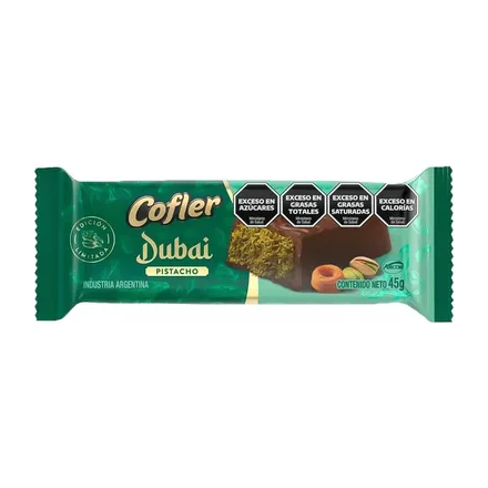 Chocolate Cofler Block Dubai Pistacho 45g