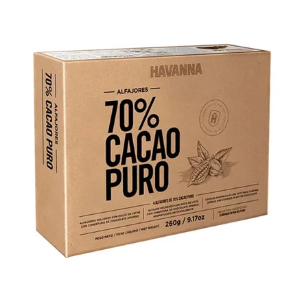 Alfajores Havanna 70 Cacao Puro