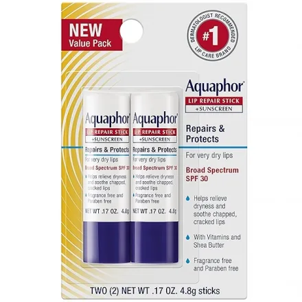 Protetor Solar Labial Aquaphor Lip Repair Stick Sunscreen Spf 30 2