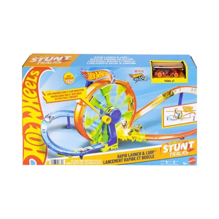 Pista Juego Mattel Hot Wheels Rapid Launch Loop Playset Jbx 65