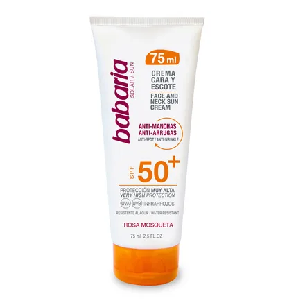 Babaria Solar Spf 50 Cara Escote Anti Mancha Arruga Rosa Mosqueta 75ml