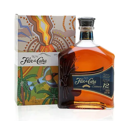 Ron Flor Cana 12 Anos Anejado Con Caja 750ml