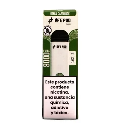 LIFE POD VAPER DESECHABLE ECO CARTRIDGE 8000PUFF CACTUS