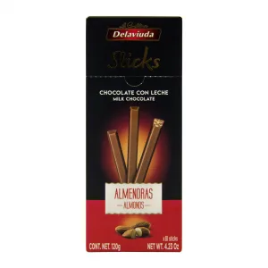 Palitos Chocolate Delaviuda Amendoas 120g