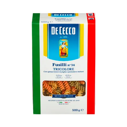 Pasta Cecco Fusilli Tricolore 500 Gr