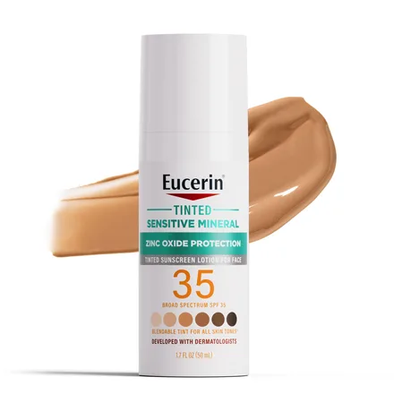Eucerin Protector Solar Tinted Sensitive Mineral Zinc Spf 35 50ml