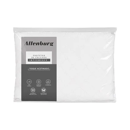 Protector De Colchón Impermeable Altenburg Satin Touch King Size Blanco