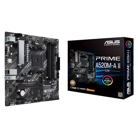 Placa Mae Prime Ii Socket AM4 Chipset A520 Ddr 4 Atx