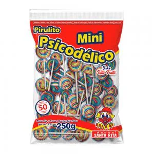 Pirulito Santa Rita Paleta Psicodelico Pacote 250g