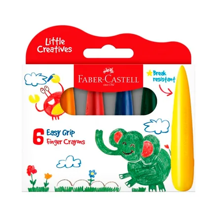 Crayones Faber Castell Easy Grip Little Creatives 12 26 06 6