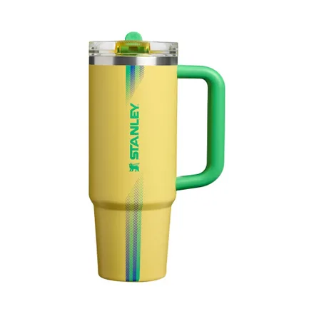 Vaso Stanley Tumbler Quencher Protour Con Pico Team Yellow Green 887ml