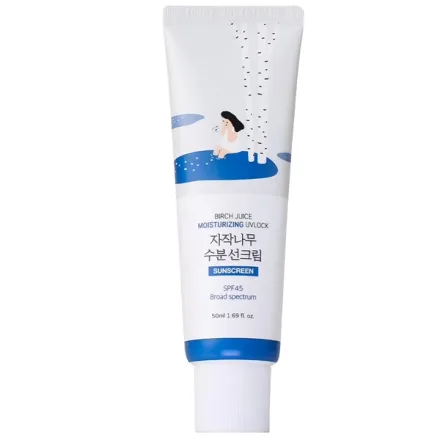 Protetor Solar Round Lab Birch Moisturizing Sunscreen Uvlock Spf 45 50ml