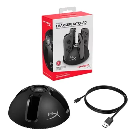 Base de Carregamento HyperX ChargePlay Quad HX-CPQD-U para Joy-Con Nintendo Switch