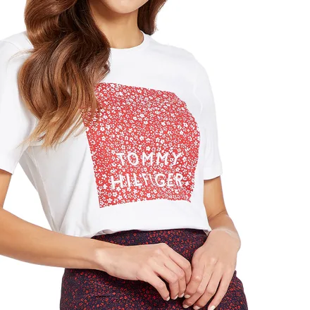 Camiseta Tommy Hilfiger Feminina 02S 000 Tmmy Flo
