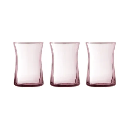 Set Vasos Pasabahce Heybeli Rosa 3 Piezas 280ml