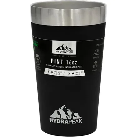 Copo Termico Hydrapeak Hp Pint 16 Black Preto 473ml