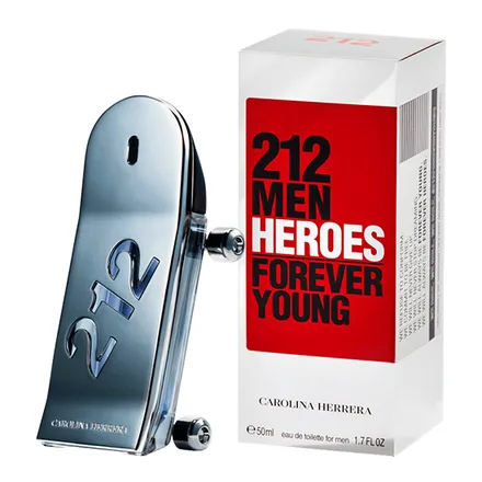 Perfume Carolina Herrera 212 Men Heroes Forever Young Eau Toilette Masculino 50ml